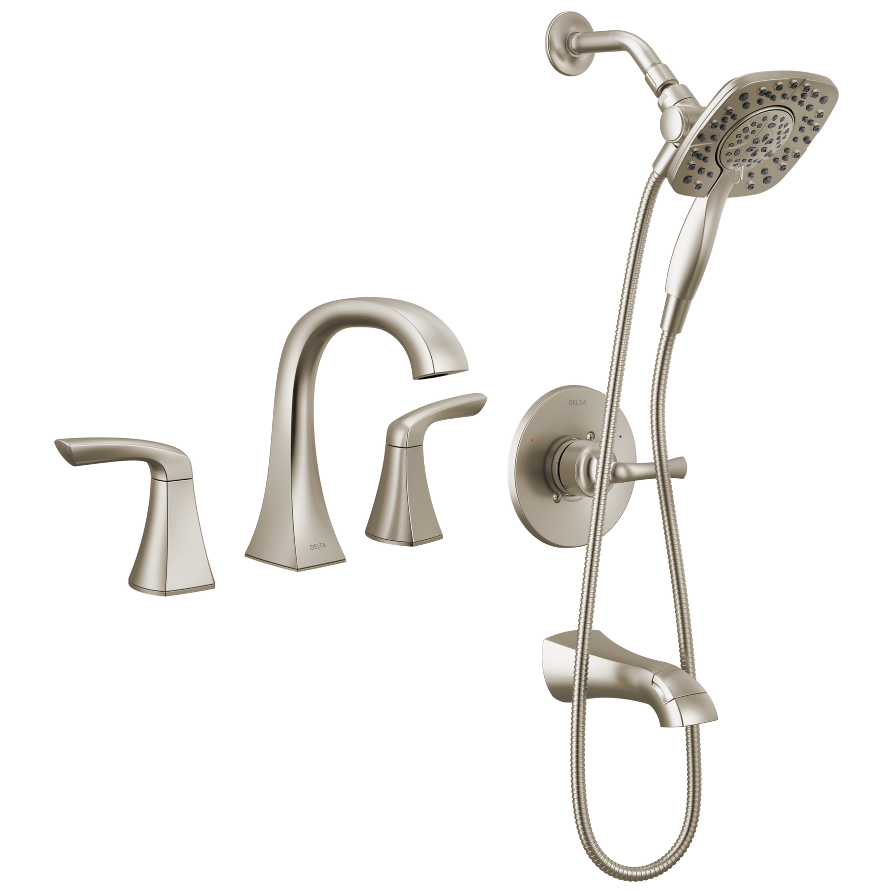 Widespread Lavatory Faucet with 14 Series Tub Shower Trim Bundle
