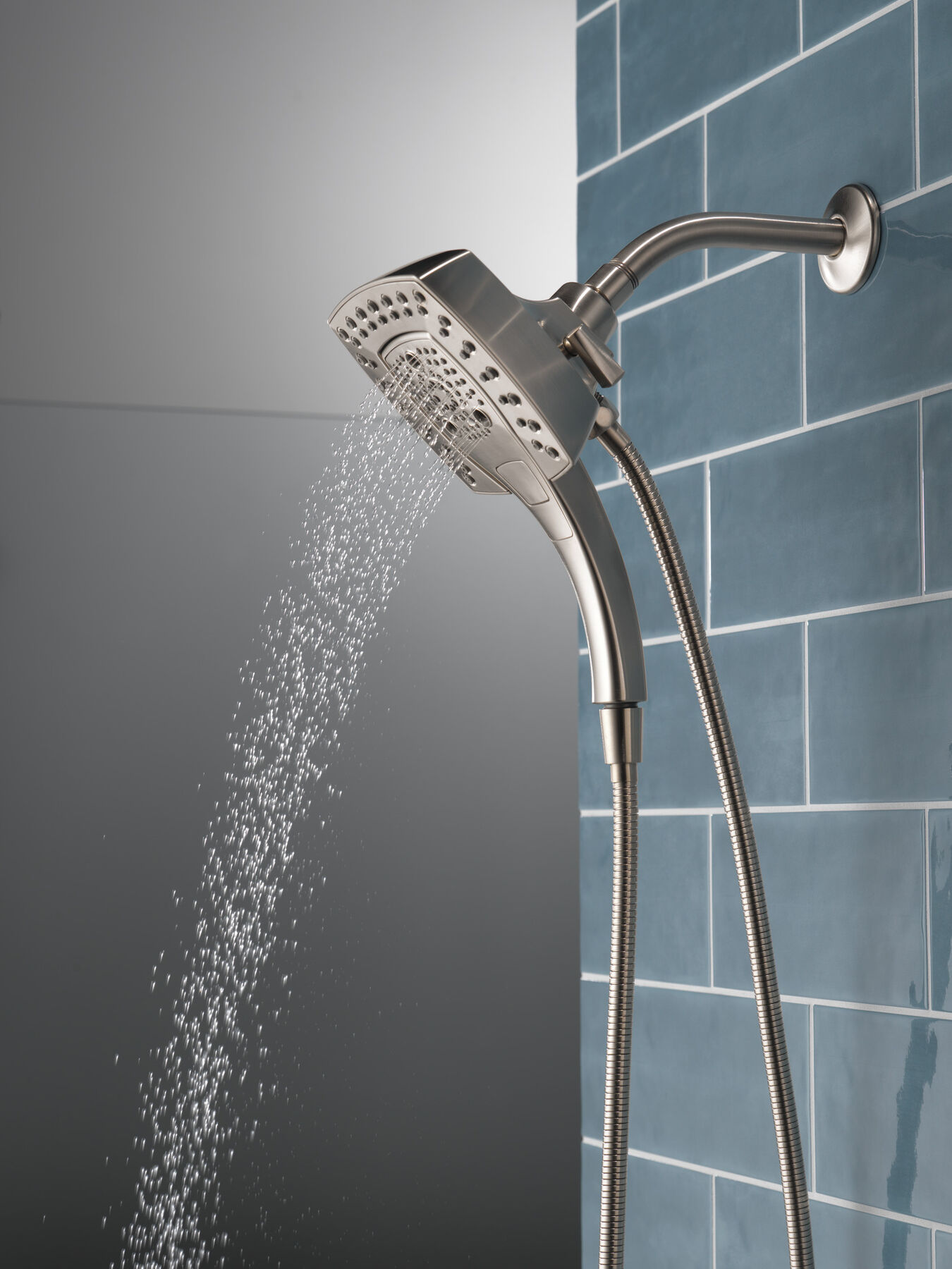 H<sub>2</sub>Okinetic&reg; In2ition&reg; 5-Setting Two-in-One Shower