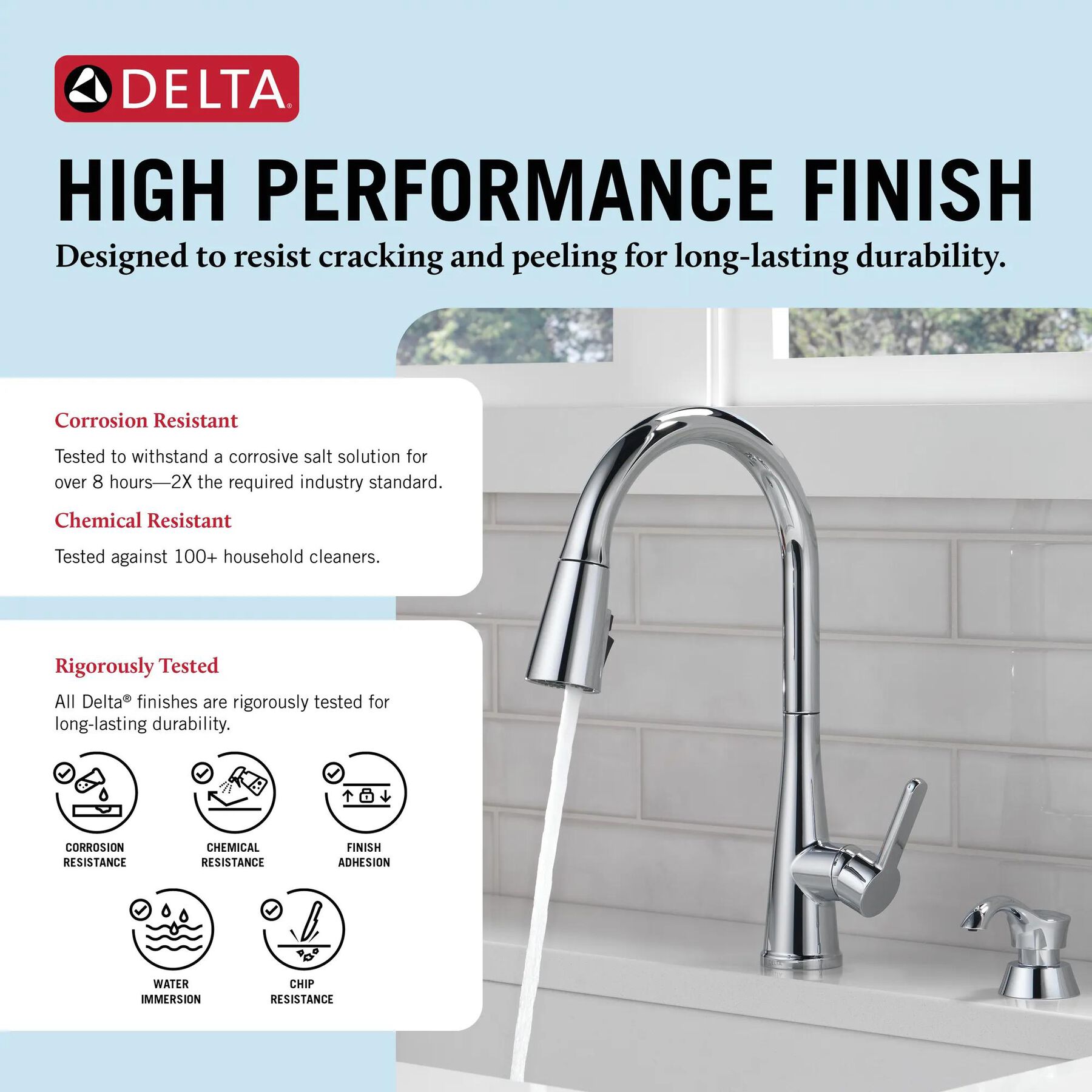 Single Handle Pull-Down Kitchen Faucet with Soap Dispenser and ShieldSpray&reg; Technology
