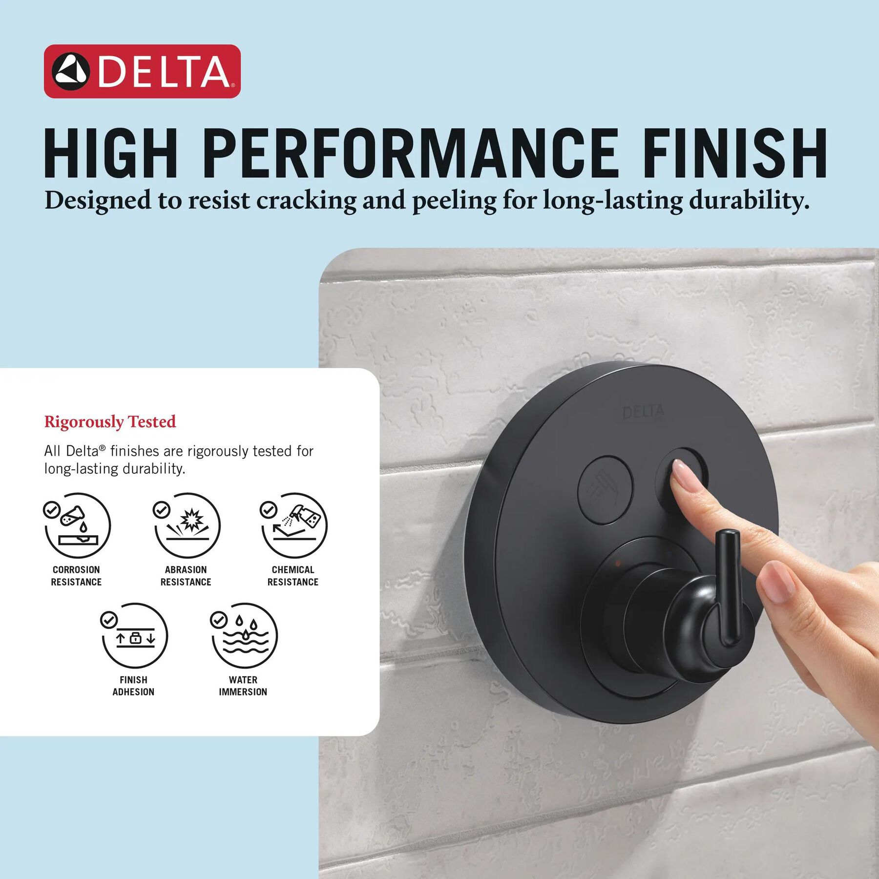 Round Contemporary Push-Button Shower