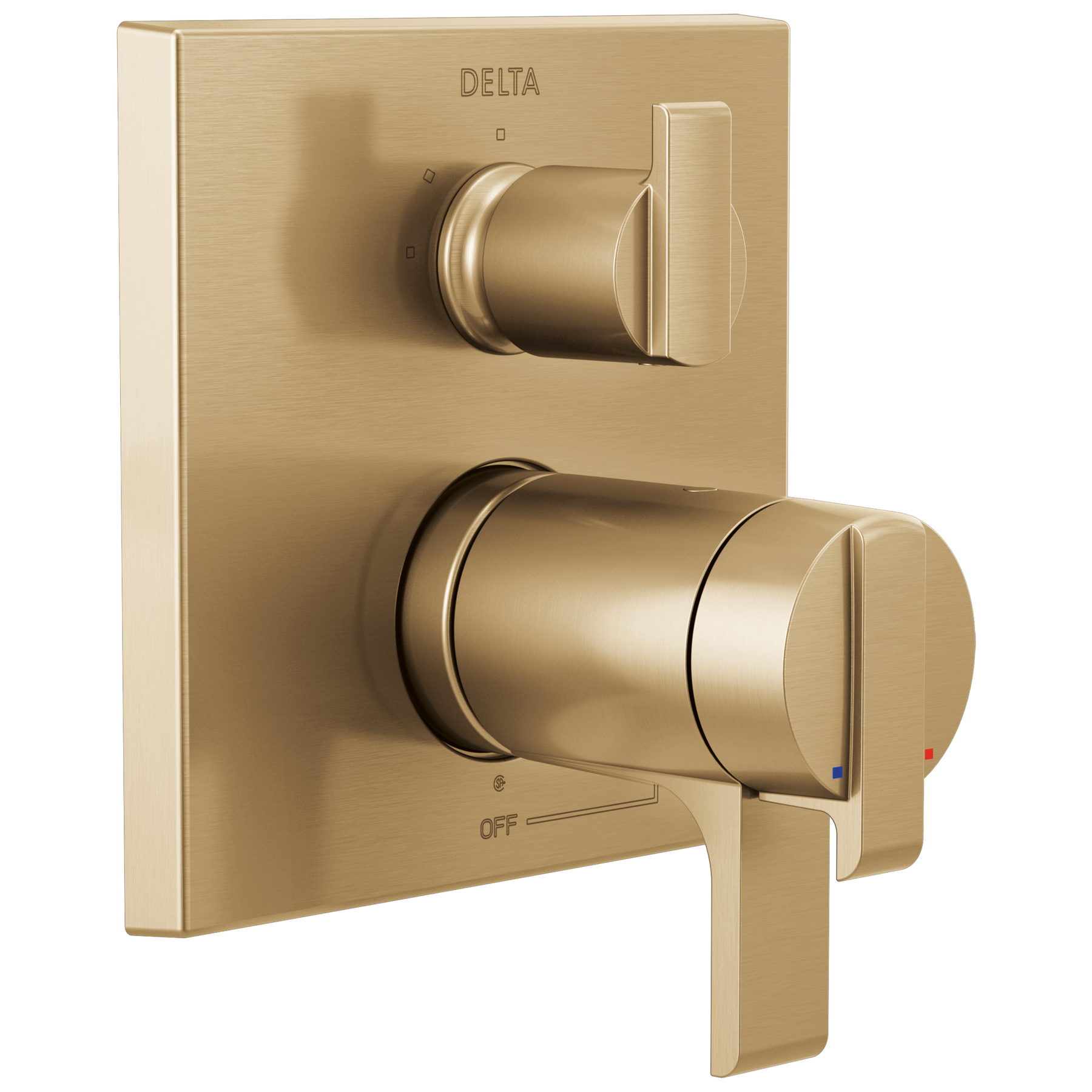 Angular Modern TempAssure&reg; 17T Series Valve Trim with 3-Setting Integrated Diverter