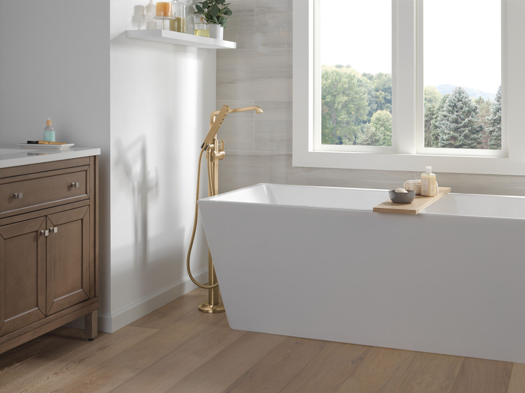 Floor Mount Tub Filler Handle - Lever