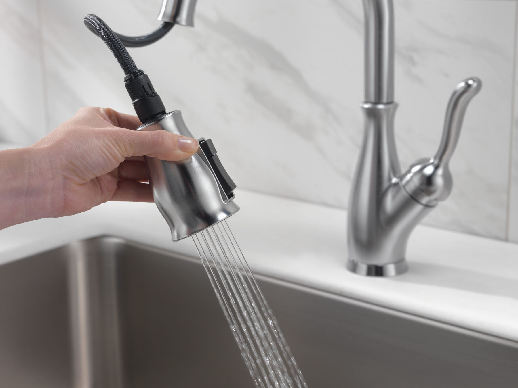 Single Handle Pull-Down Kitchen Faucet with ShieldSpray&reg; Technology