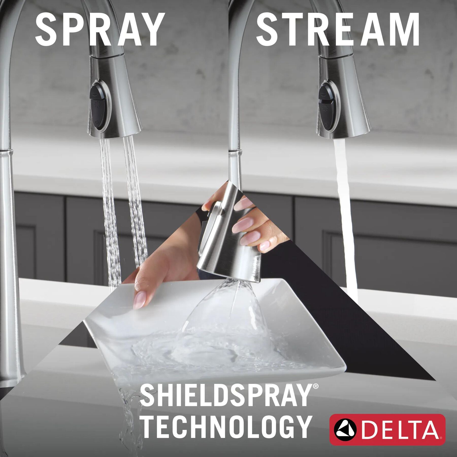 Touch<sub>2</sub>O&reg; Technology Kitchen Faucet with Touchless Technology