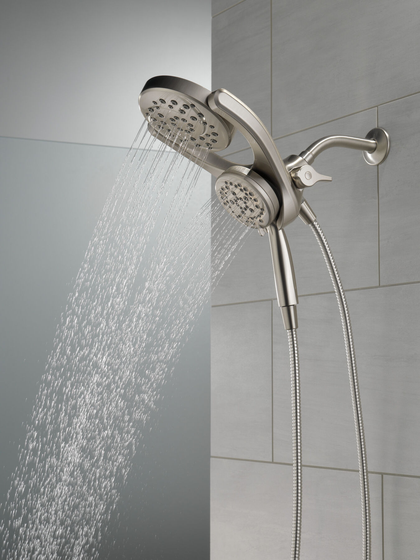 HydroRain&reg; 4-Setting Two-in-One Shower Head
