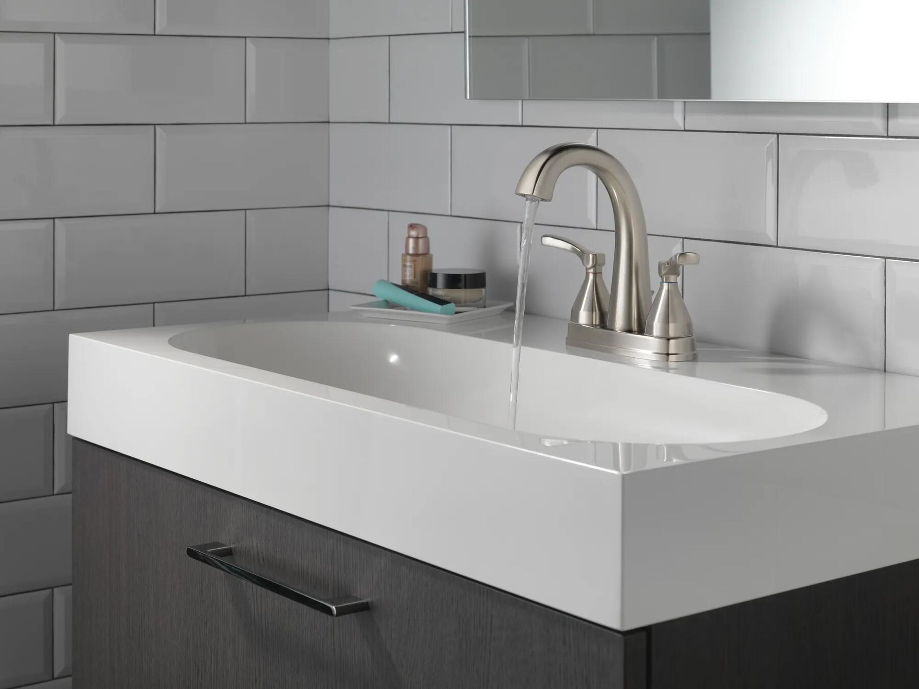 Two Handle Centerset Bathroom Faucet (Recertified)