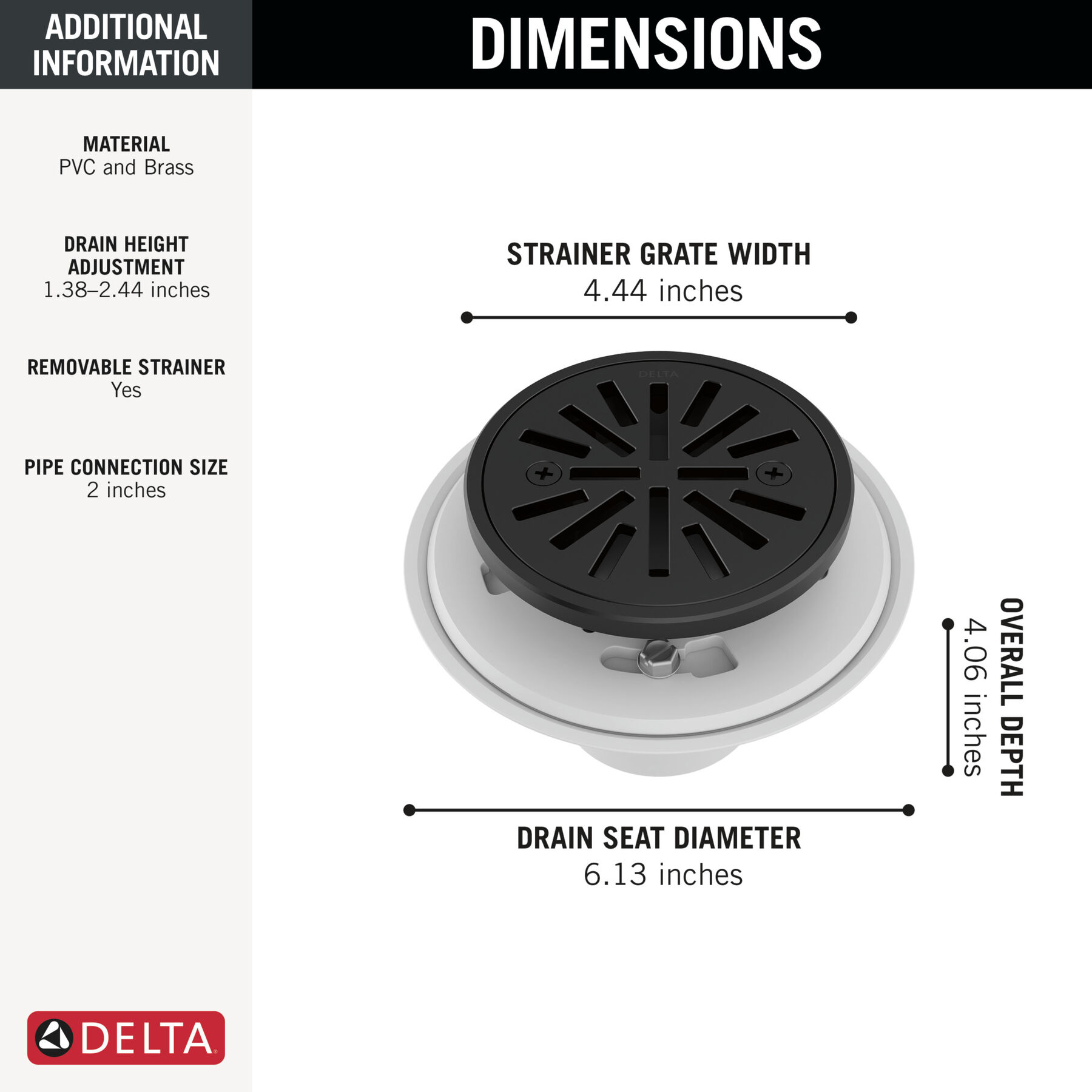 4" Tile-In Round Shower Drain