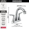 Two Handle Centerset Pull-Down Bathroom Faucet