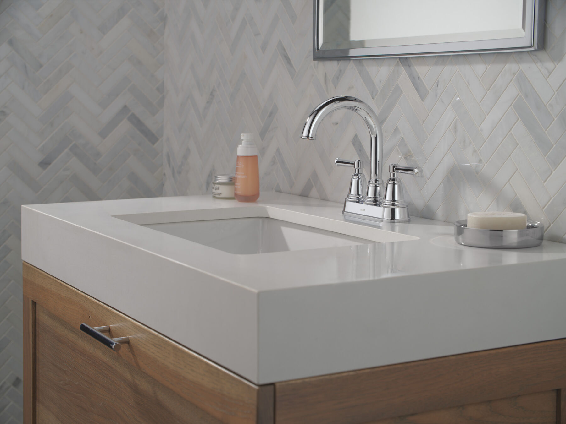 Two Handle Centerset Bathroom Faucet