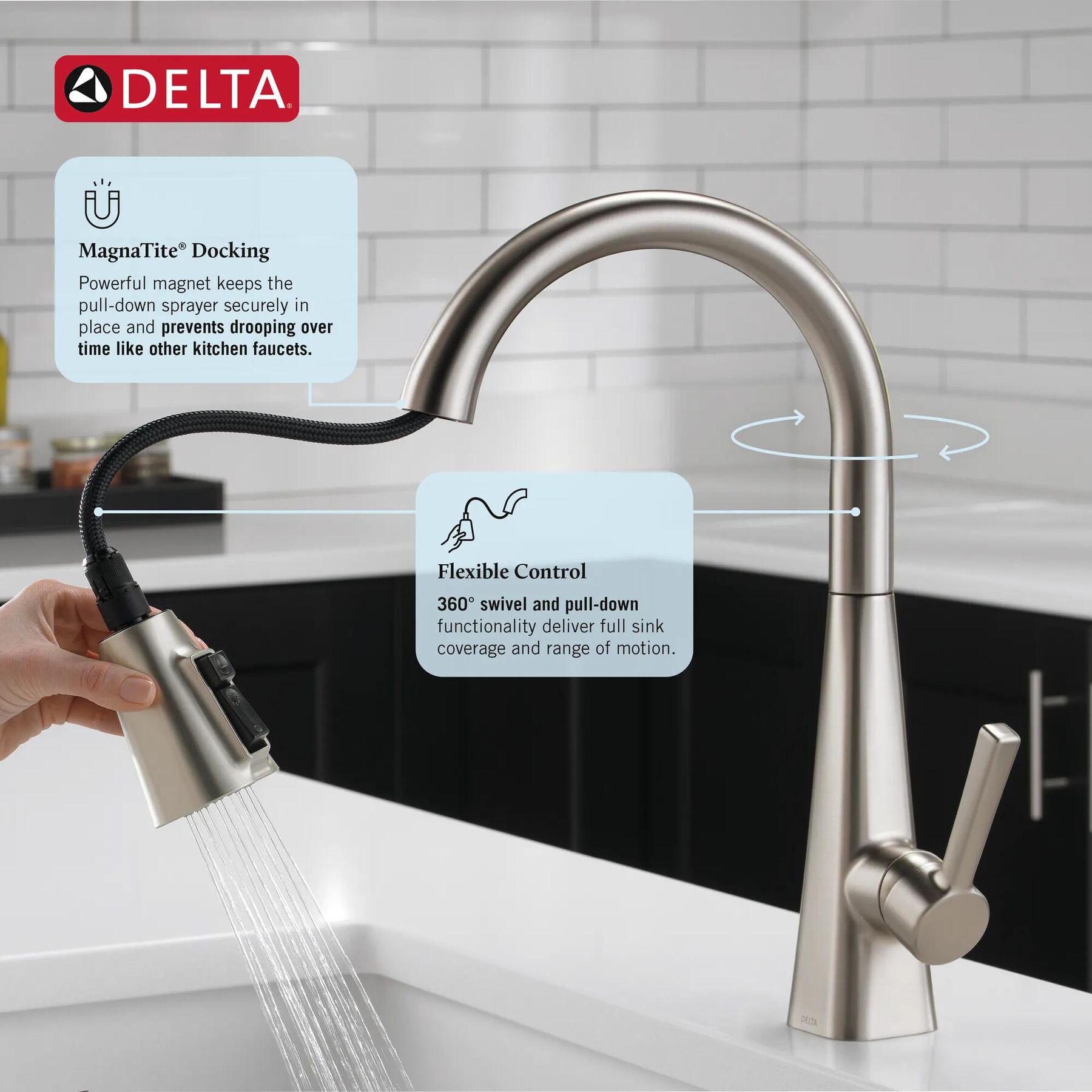 Single-Handle Pull-Down Kitchen Faucet