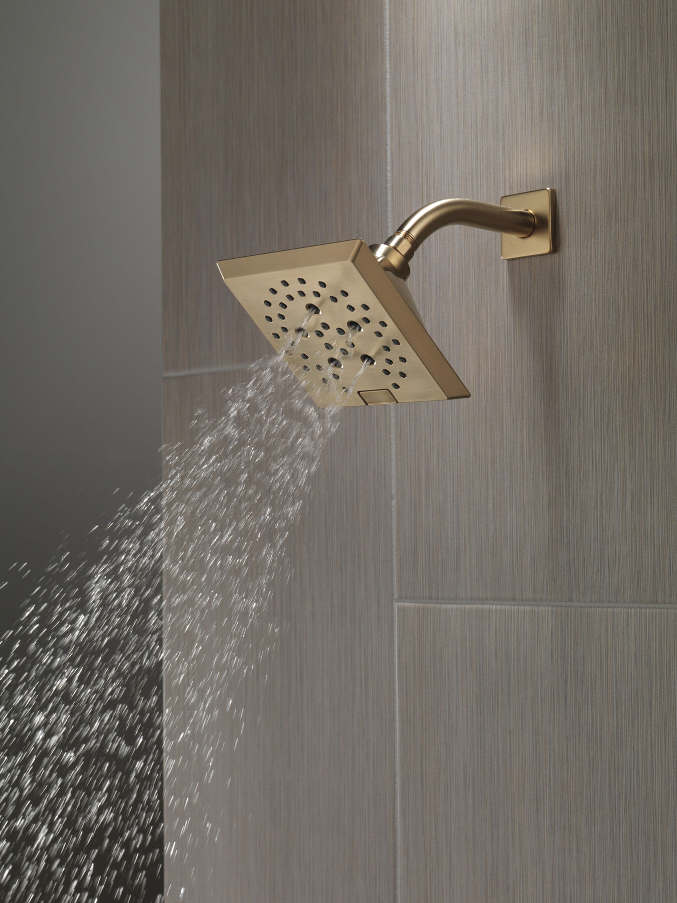 H<sub>2</sub>Okinetic&reg; 5-Setting Angular Modern Raincan Shower Head