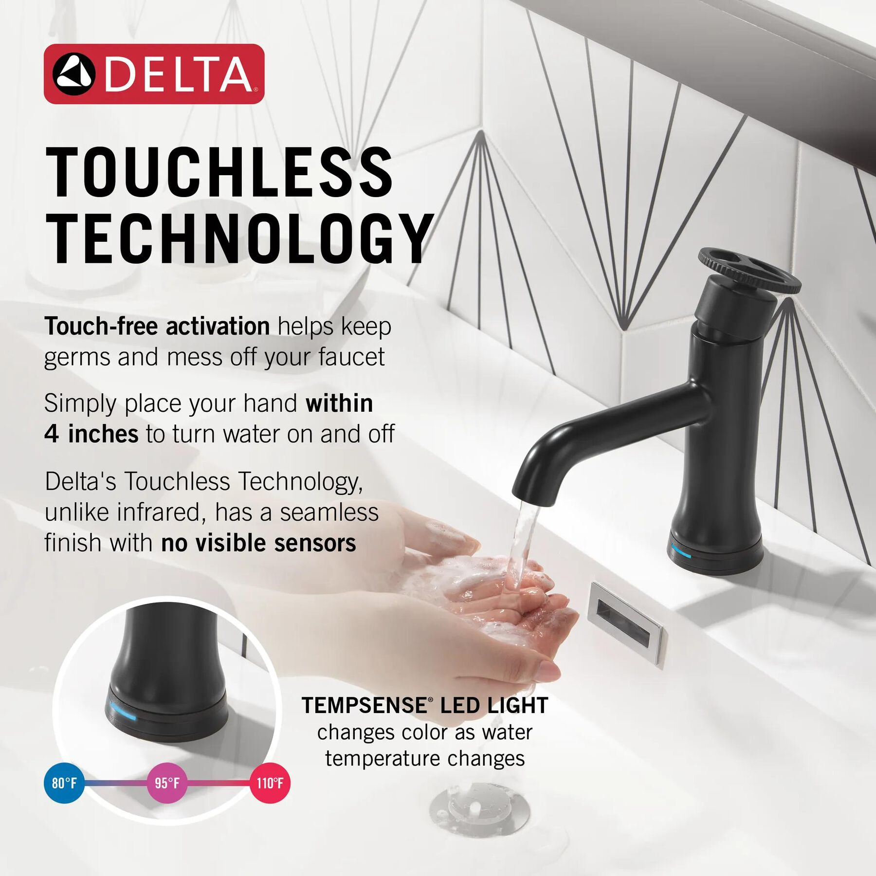 Touch2O Bathroom Faucet with Touchless Technology