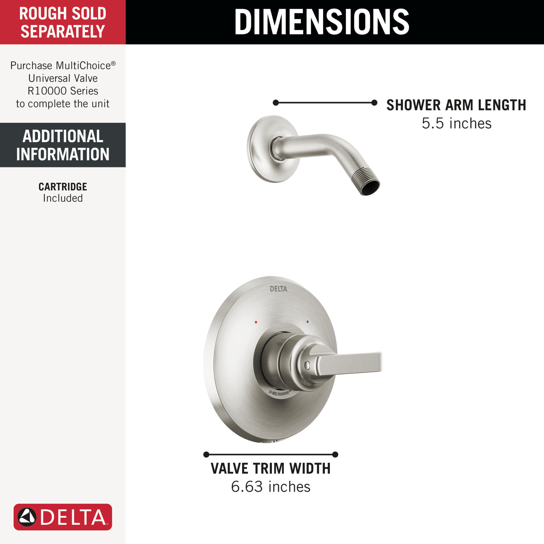 14 Series Shower Trim - Less Head