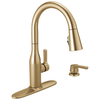 Single Handle Pull-Down Kitchen Faucet with Soap Dispenser and ShieldSpray&reg; Technology