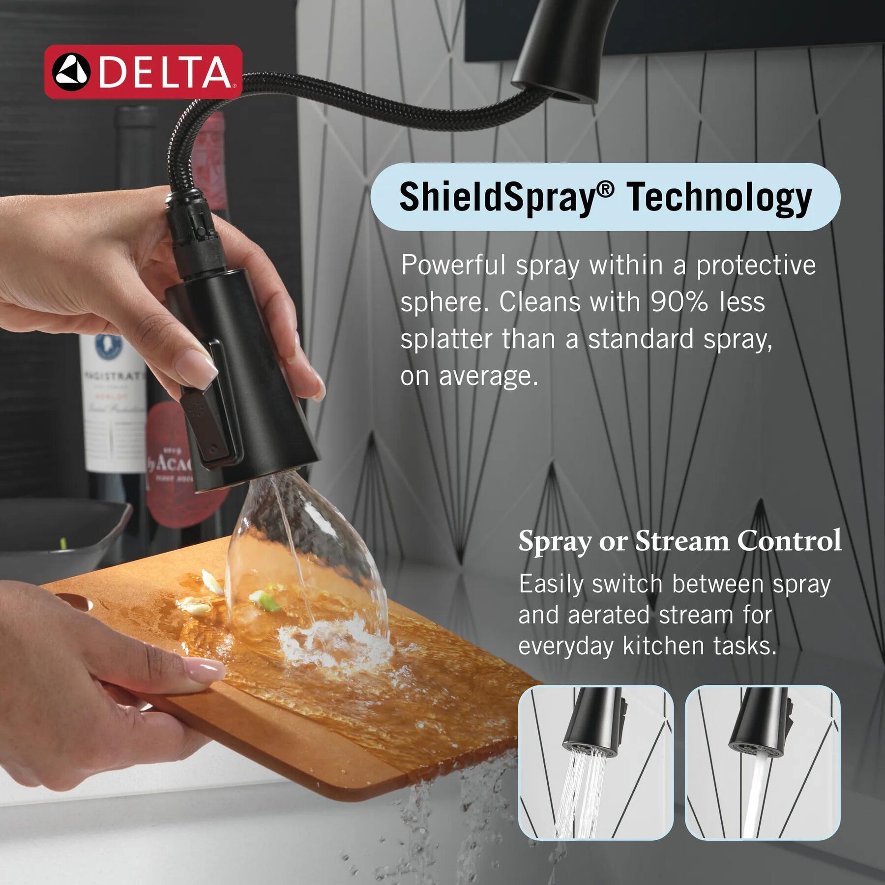 Single Handle Pull-Down Kitchen Faucet with Soap Dispenser and ShieldSpray&reg; Technology