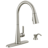 Single Handle Pull-Down Kitchen Faucet with Soap Dispenser and ShieldSpray&reg; Technology