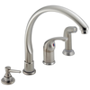 Single Handle Kitchen Faucet with Spray & Soap Dispenser