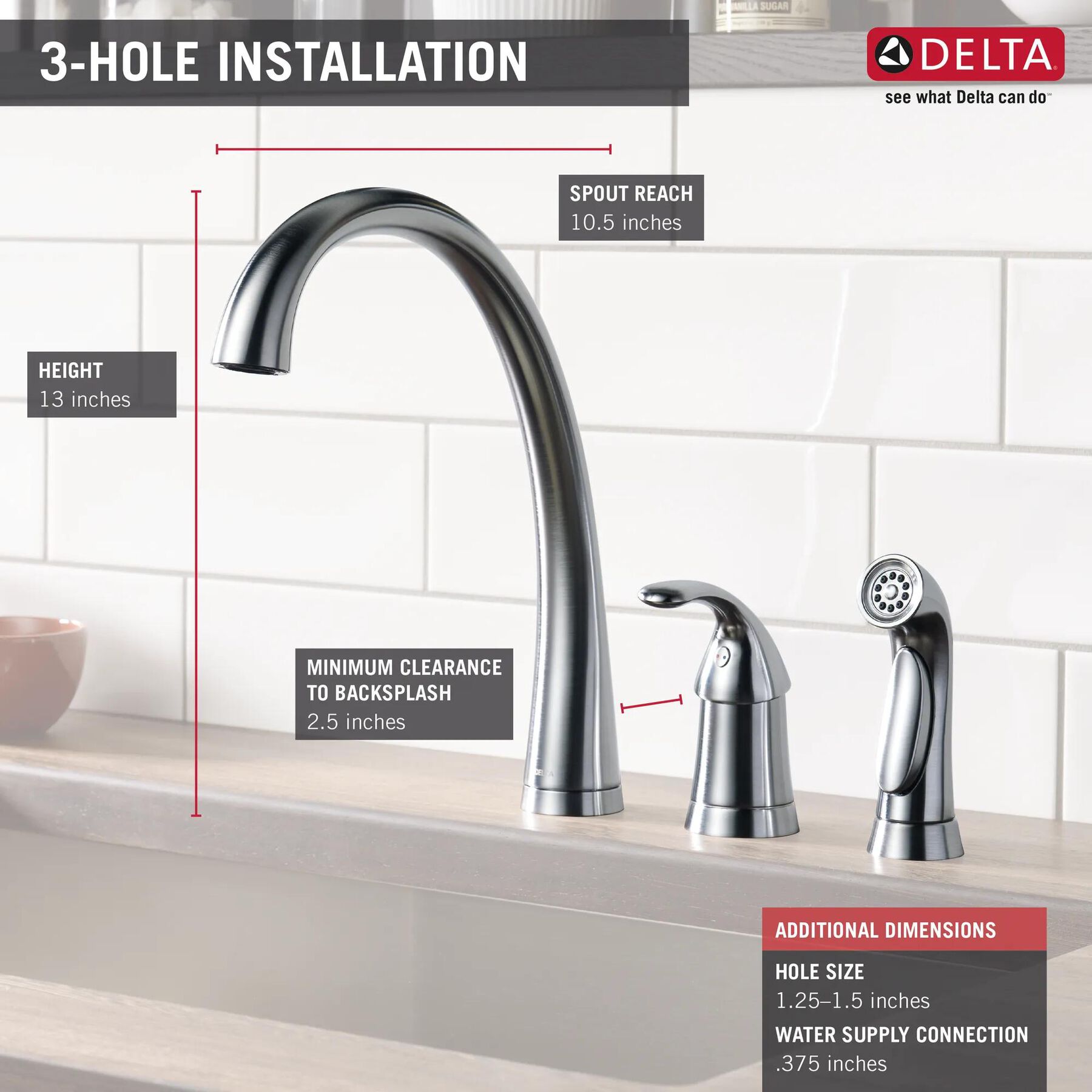 Kitchen Faucet w/Spray (Recertified)