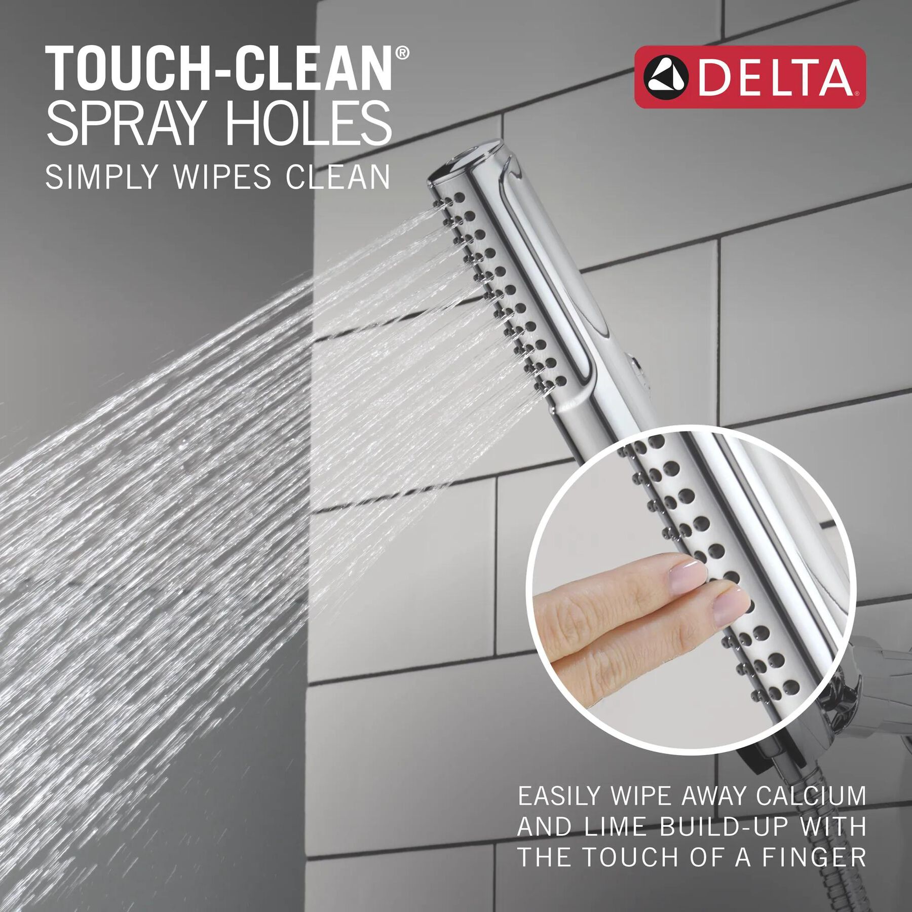 Two Handle Wall Mount Tub Filler Trim with Hand Shower