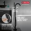Single Handle Floor Mount Tub Filler Trim with Hand Shower