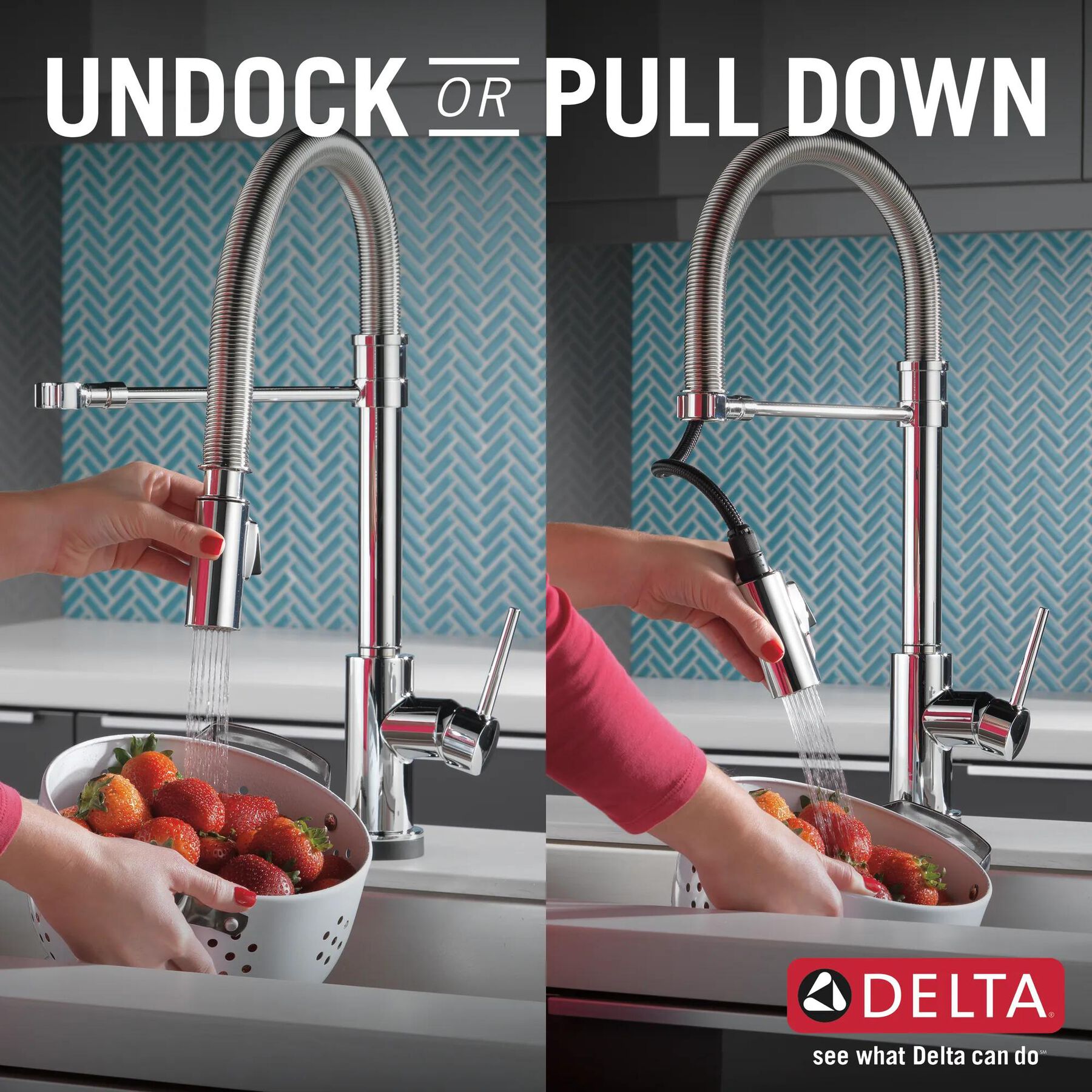 Single-Handle Pull-Down Spring Kitchen Faucet with Touch<sub>2</sub>O&reg; Technology (Recertified)