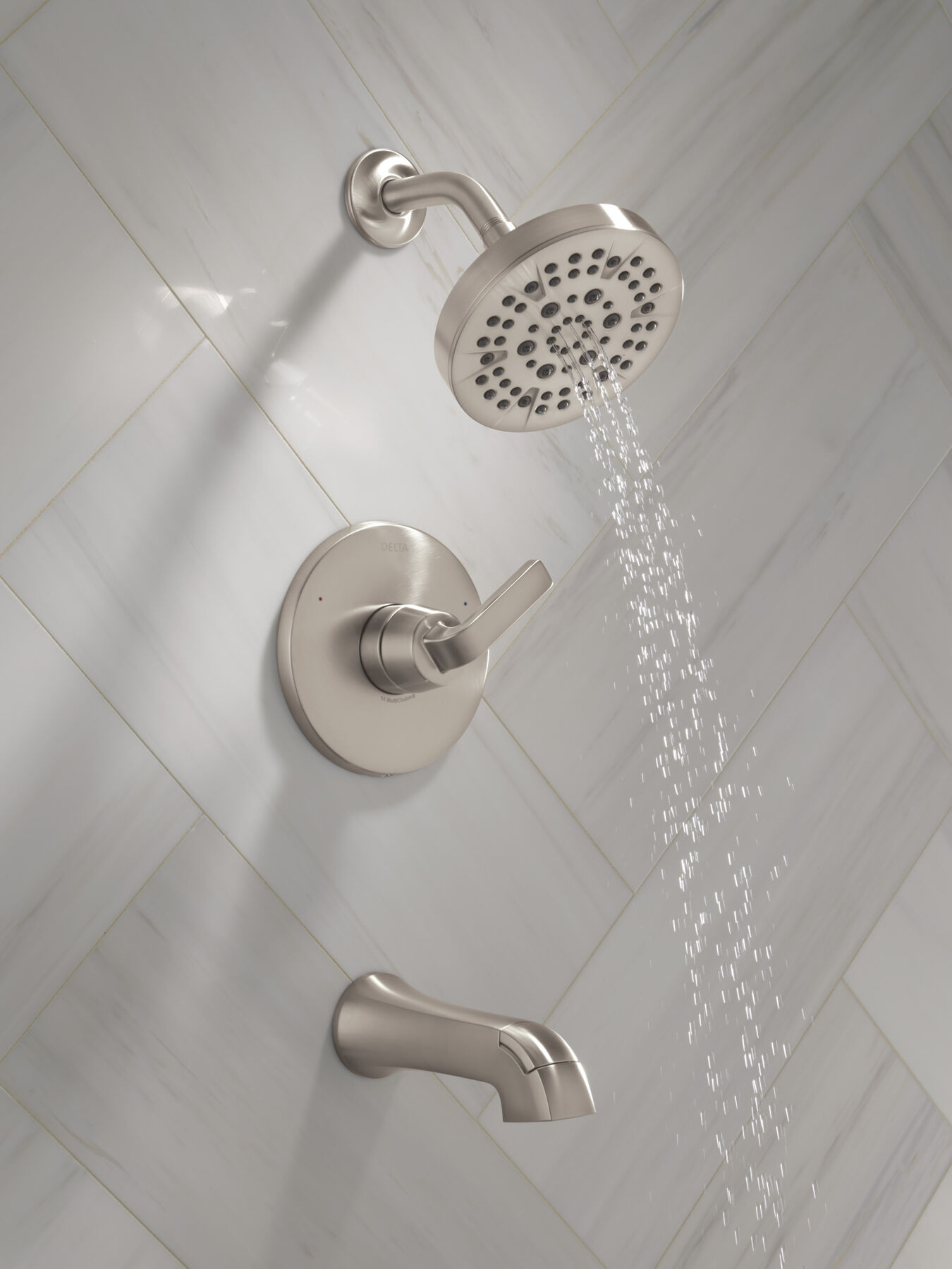 Widespread Lavatory Faucet with 14 Series Tub Shower Trim and Bathroom Accessories Bundle