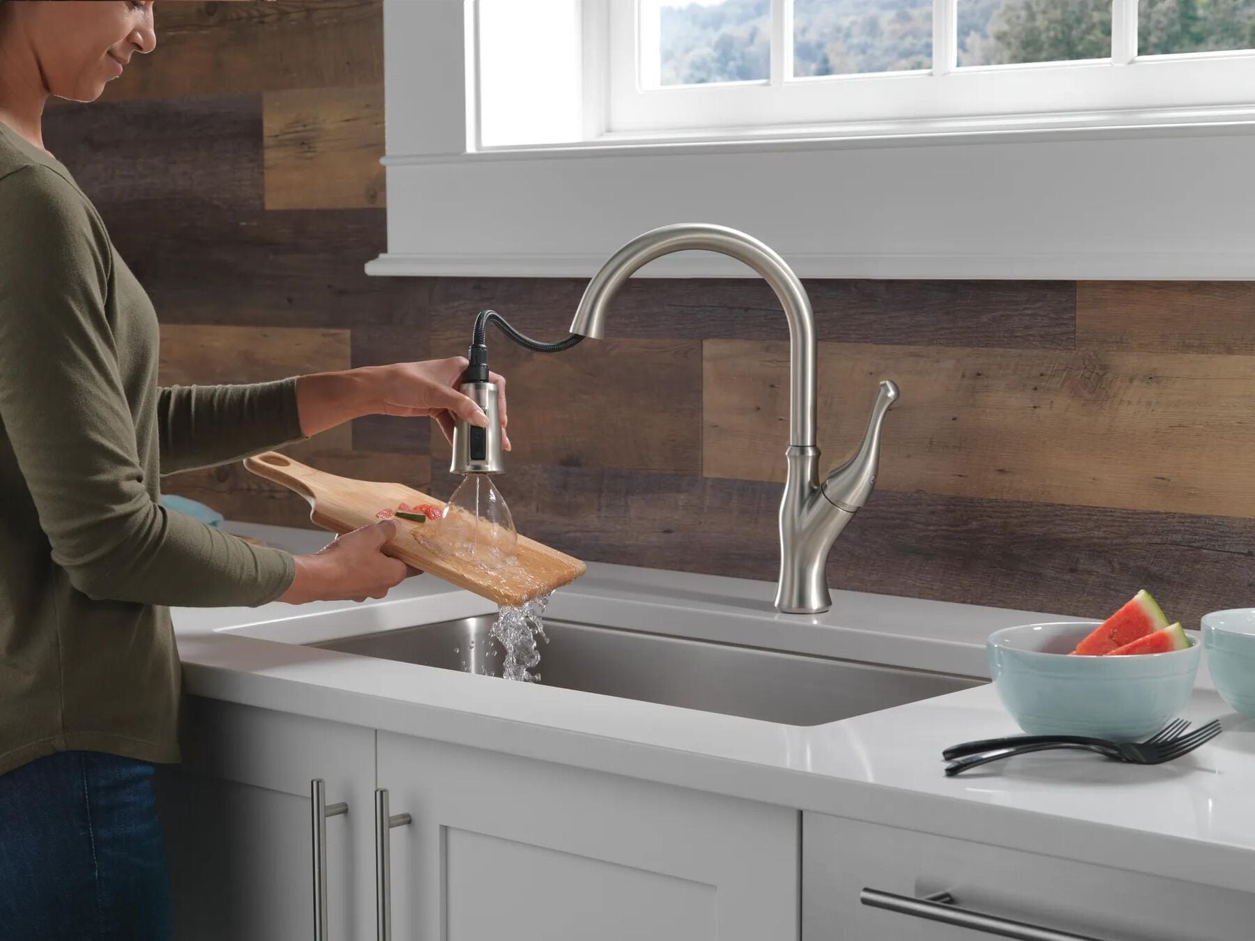 Single-Handle Pull-Down Kitchen Faucet