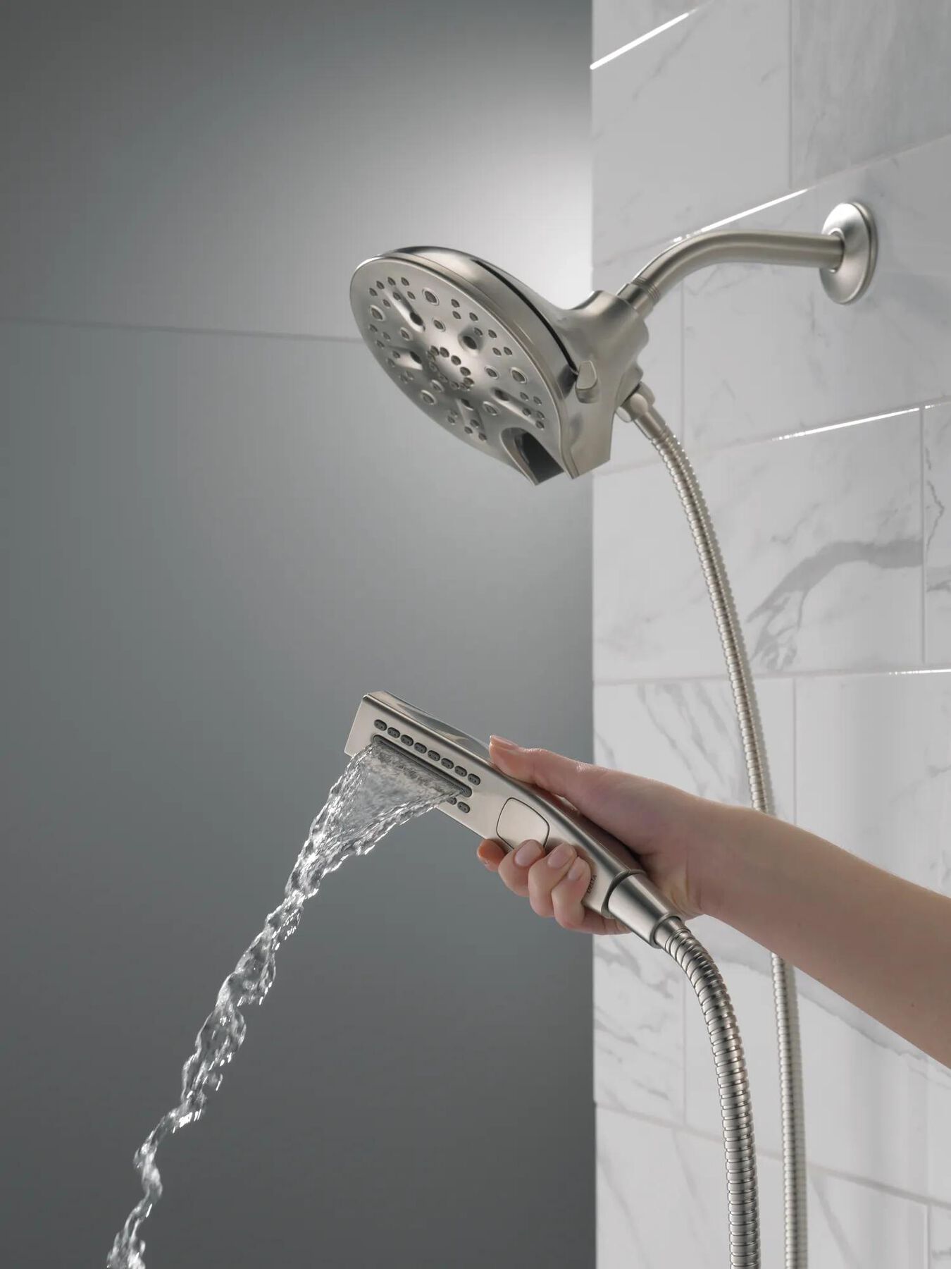 In2ition&reg; H<sub>2</sub>Okinetic&reg; 5-Setting Two-in-One Shower (Recertified)