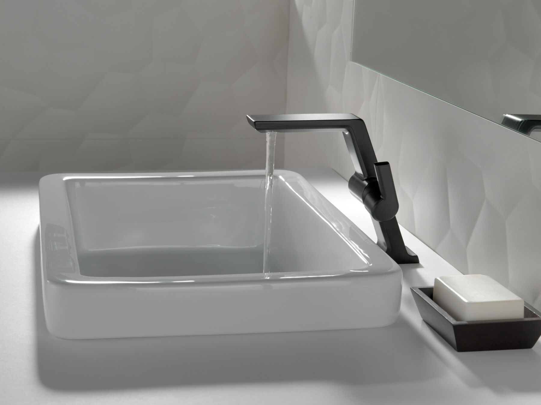 Single Handle Mid-Height Vessel Bathroom Faucet