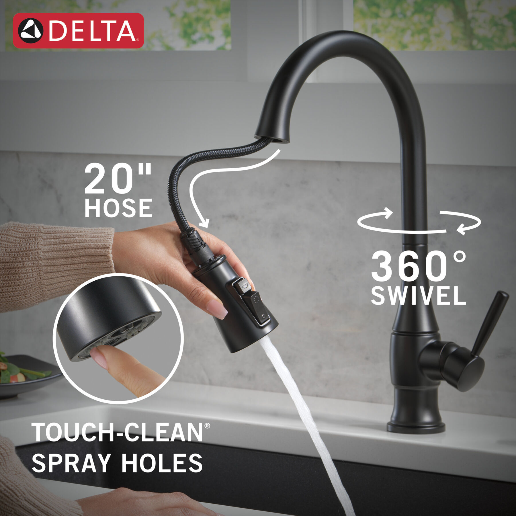 Pull-Down Kitchen Faucet w/Soap (Recertified)