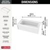 60x30 Alcove Bathtub, Wall Set, Trim and Drain Bundle - Left Drain