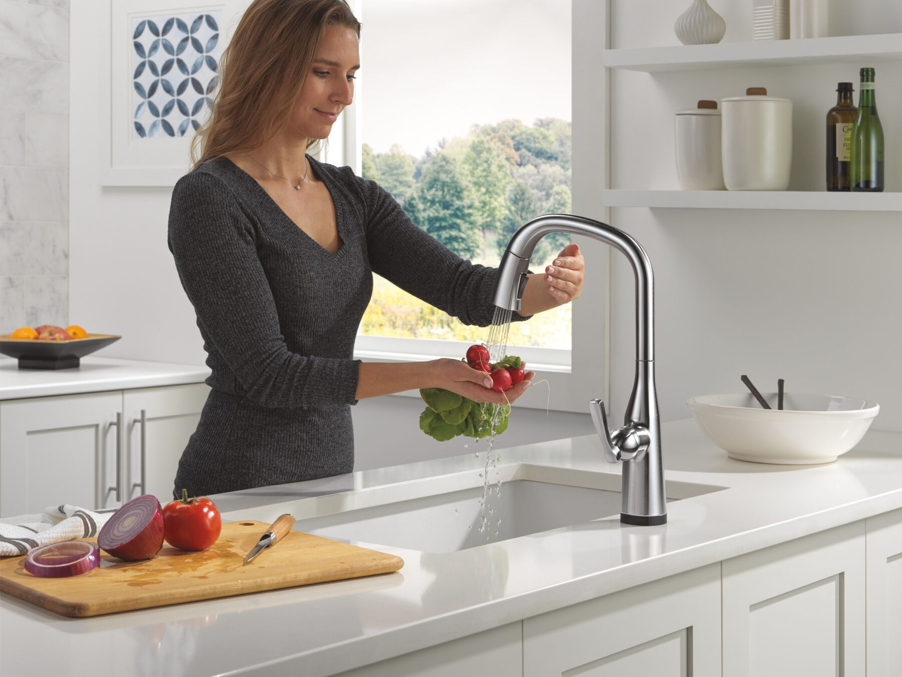 VoiceIQ&reg; Single Handle Pull-Down Faucet with Touch<sub>2</sub>O&reg; Technology