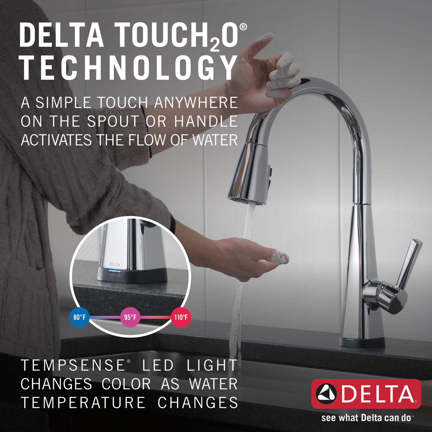 Single-Handle Pull-Down Kitchen Faucet with Touch<sub>2</sub>O&reg; Technology