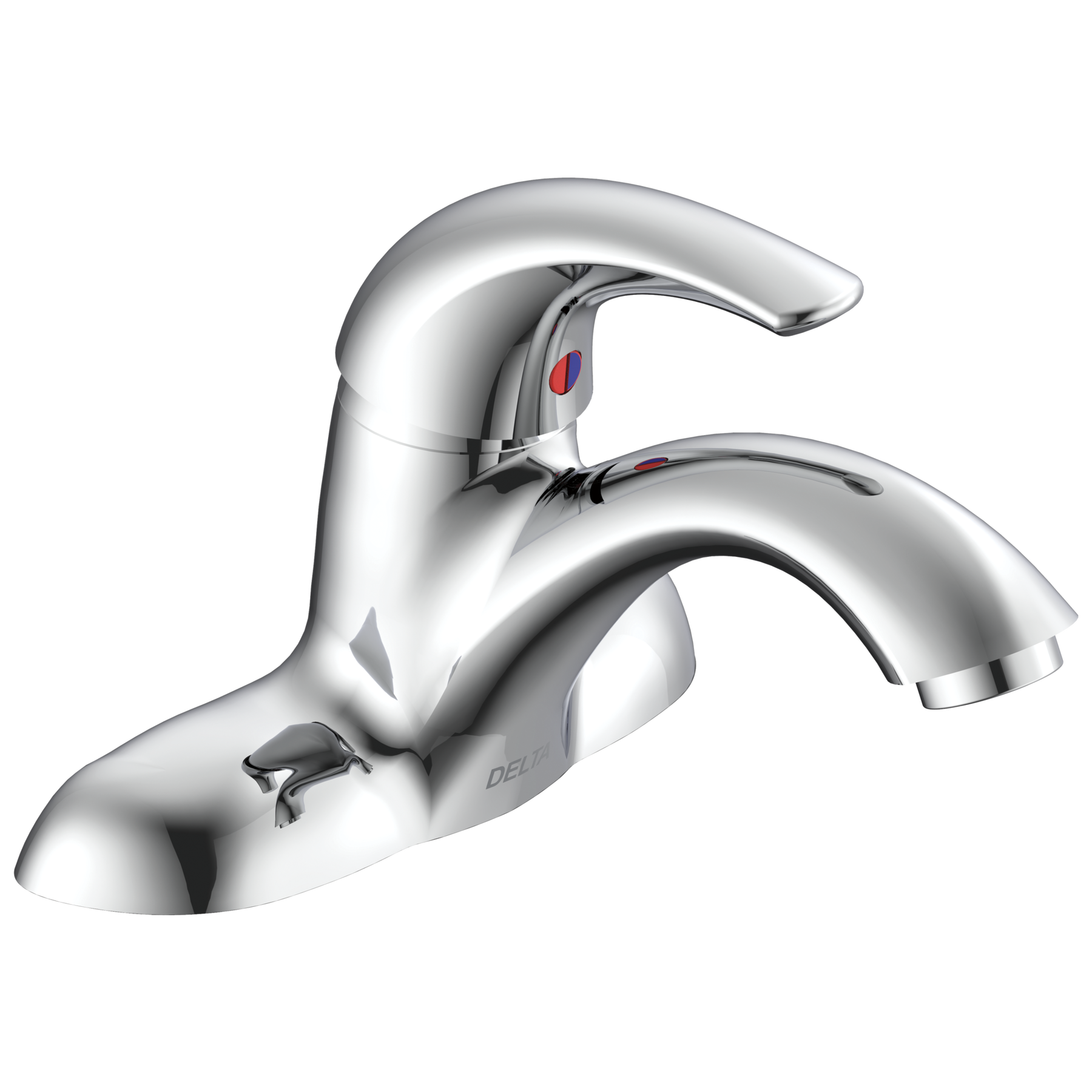 Single Handle Centerset Bathroom Faucet - Less Pop-Up
