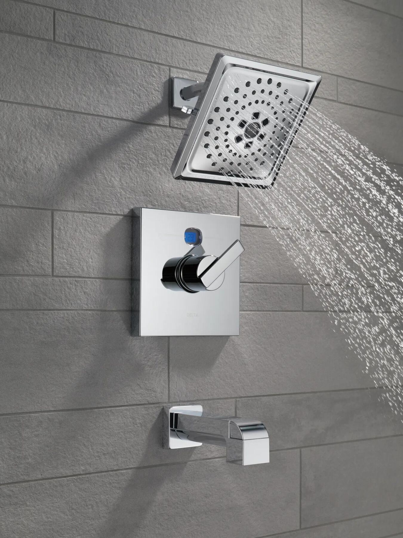 Angular Modern Temp2O&reg; 14 Series Tub & Shower Trim