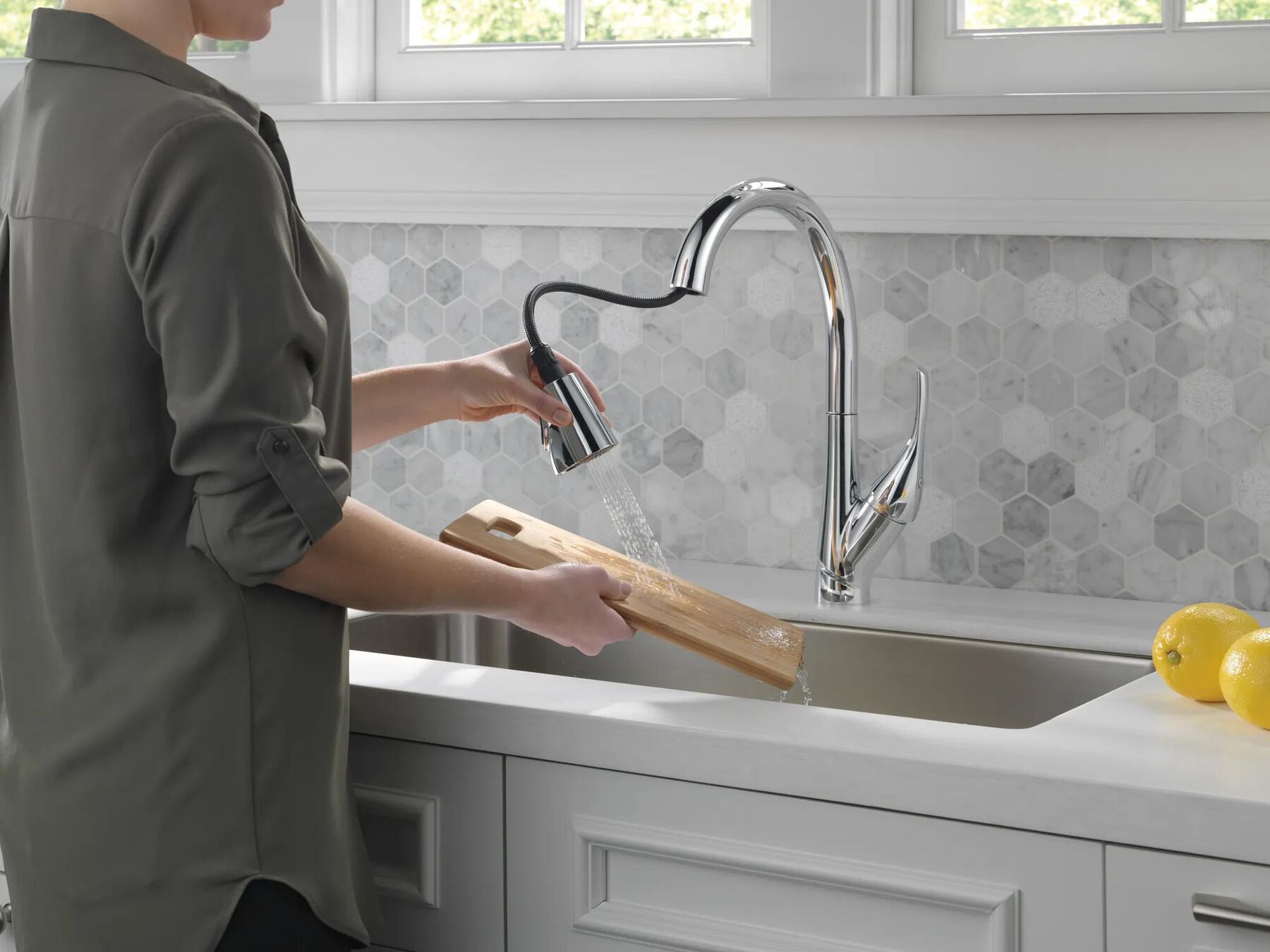 Single Handle Pull-Down Kitchen Faucet with ShieldSpray&reg; Technology