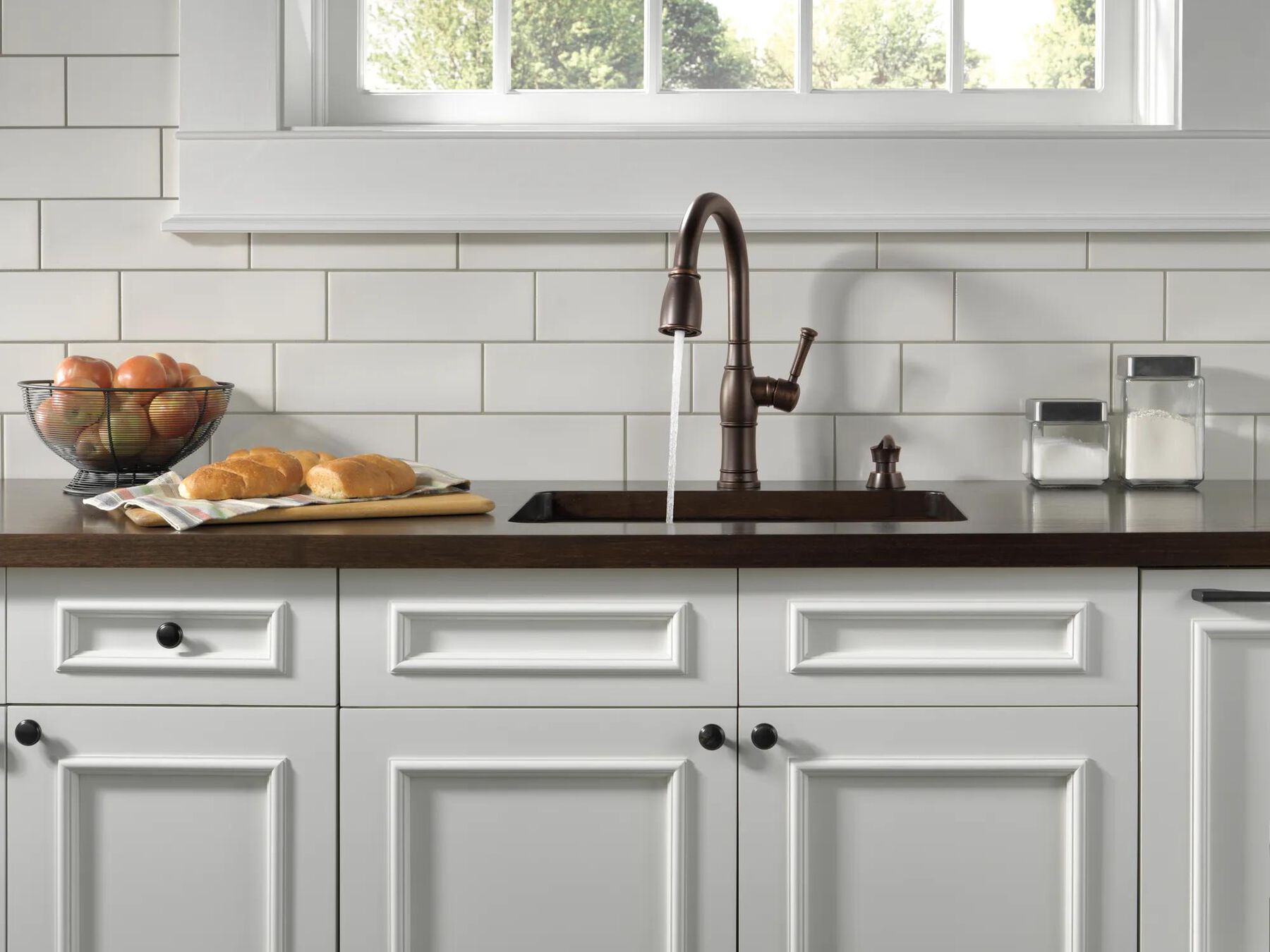 Single Handle Pull-Down Kitchen Faucet with Soap Dispenser and ShieldSpray&reg; Technology (Recertified)