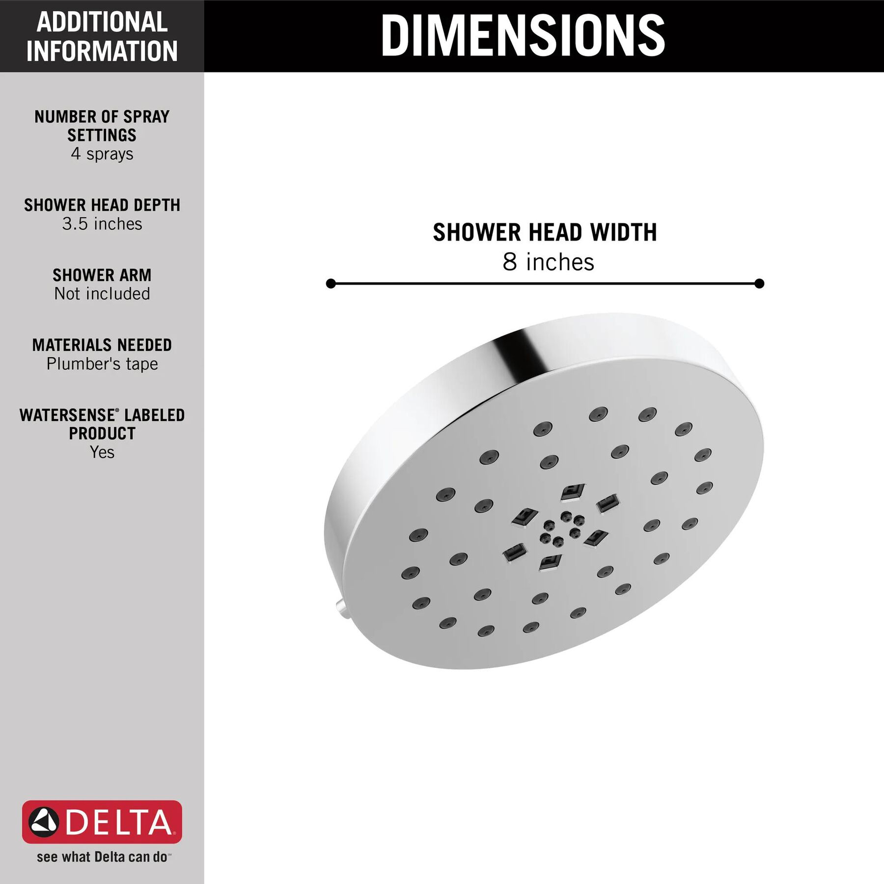 H2Okinetic&reg; 4-Setting Shower Head with UltraSoak&trade;