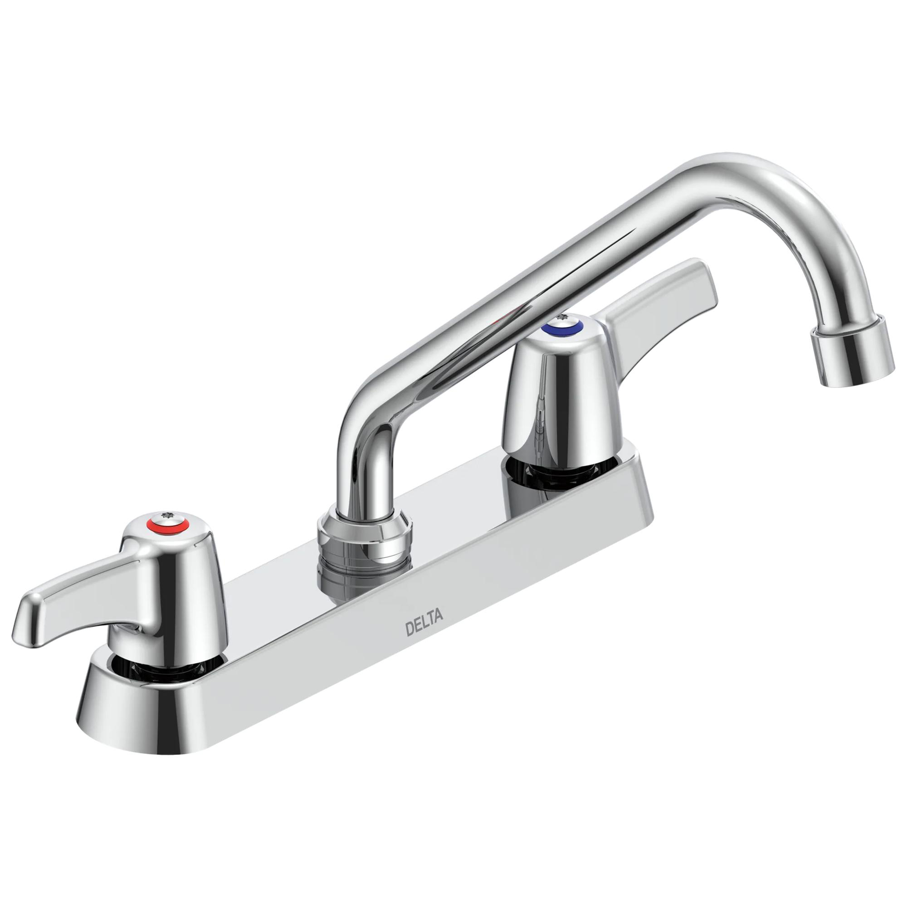 Two Handle 8 In Cast Deck-Mount Faucet