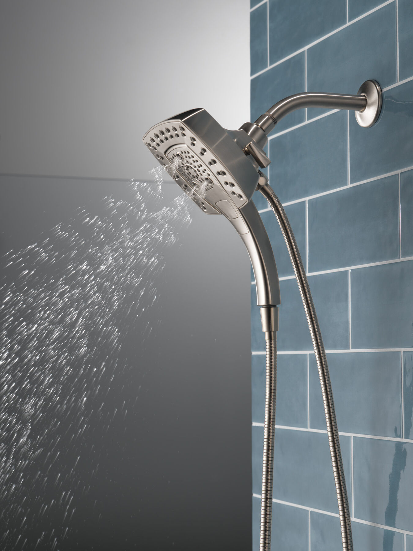 H<sub>2</sub>Okinetic&reg; In2ition&reg; 5-Setting Two-in-One Shower