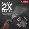 7-Setting Slide Bar Hand Shower with Cleaning Spray