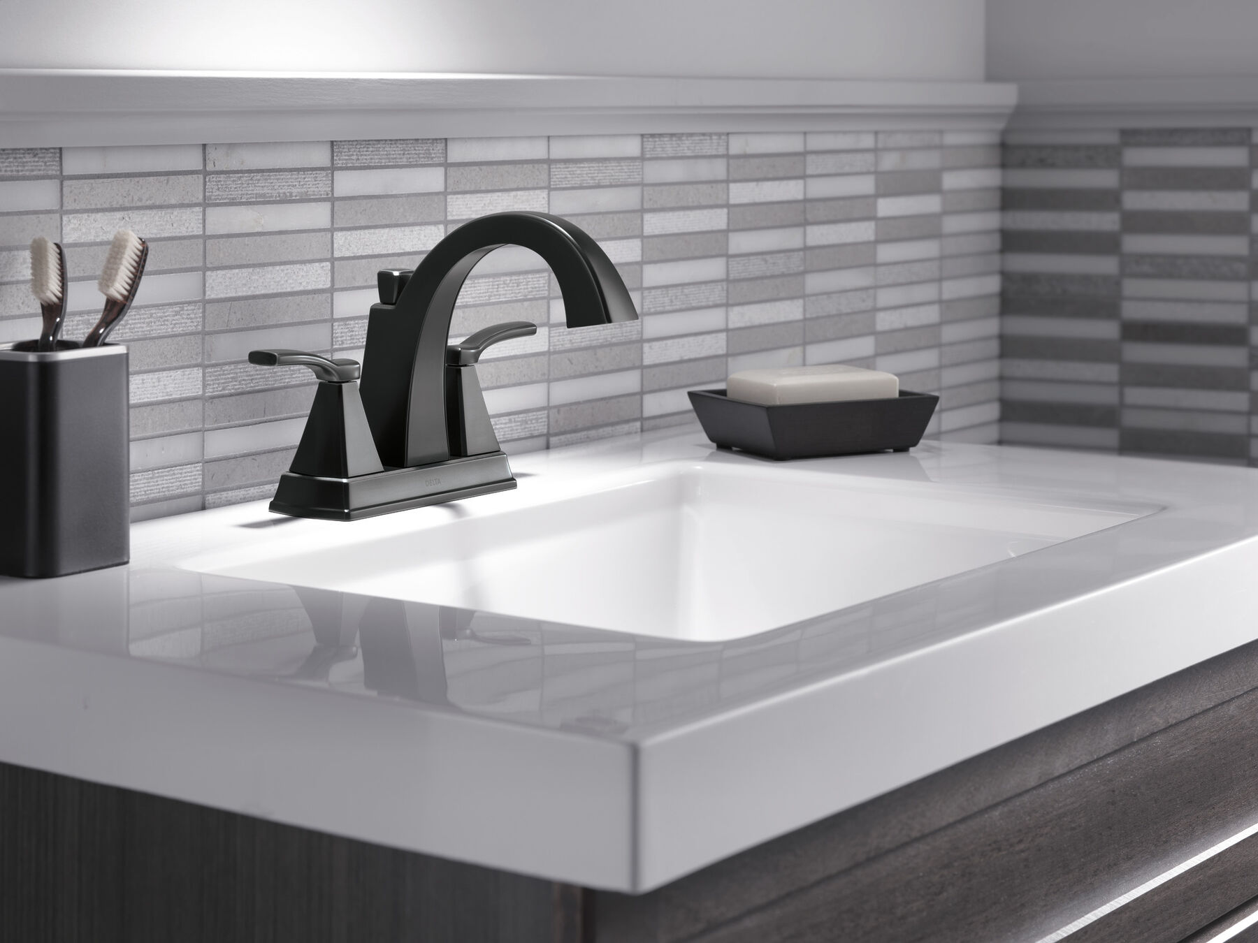 Two Handle Centerset Bathroom Faucet