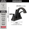 Two Handle Centerset Bathroom Faucet (Recertified)