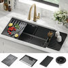 32&rdquo; Granite Composite Workstation Kitchen Sink Undermount Single Bowl with WorkFlow&trade; Ledge and Accessories