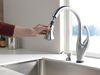 Single Handle Pull-Down Kitchen Faucet with Touch<sub>2</sub>O&reg; Technology and Soap Dispenser
