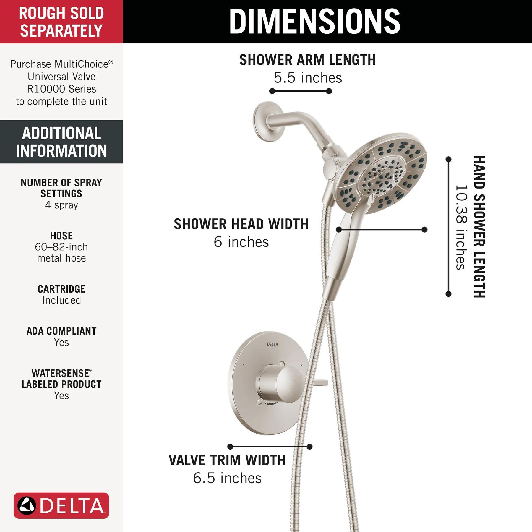 Monitor&reg; 14 Series Shower Only Trim Only with In2ition&reg; Hand Shower