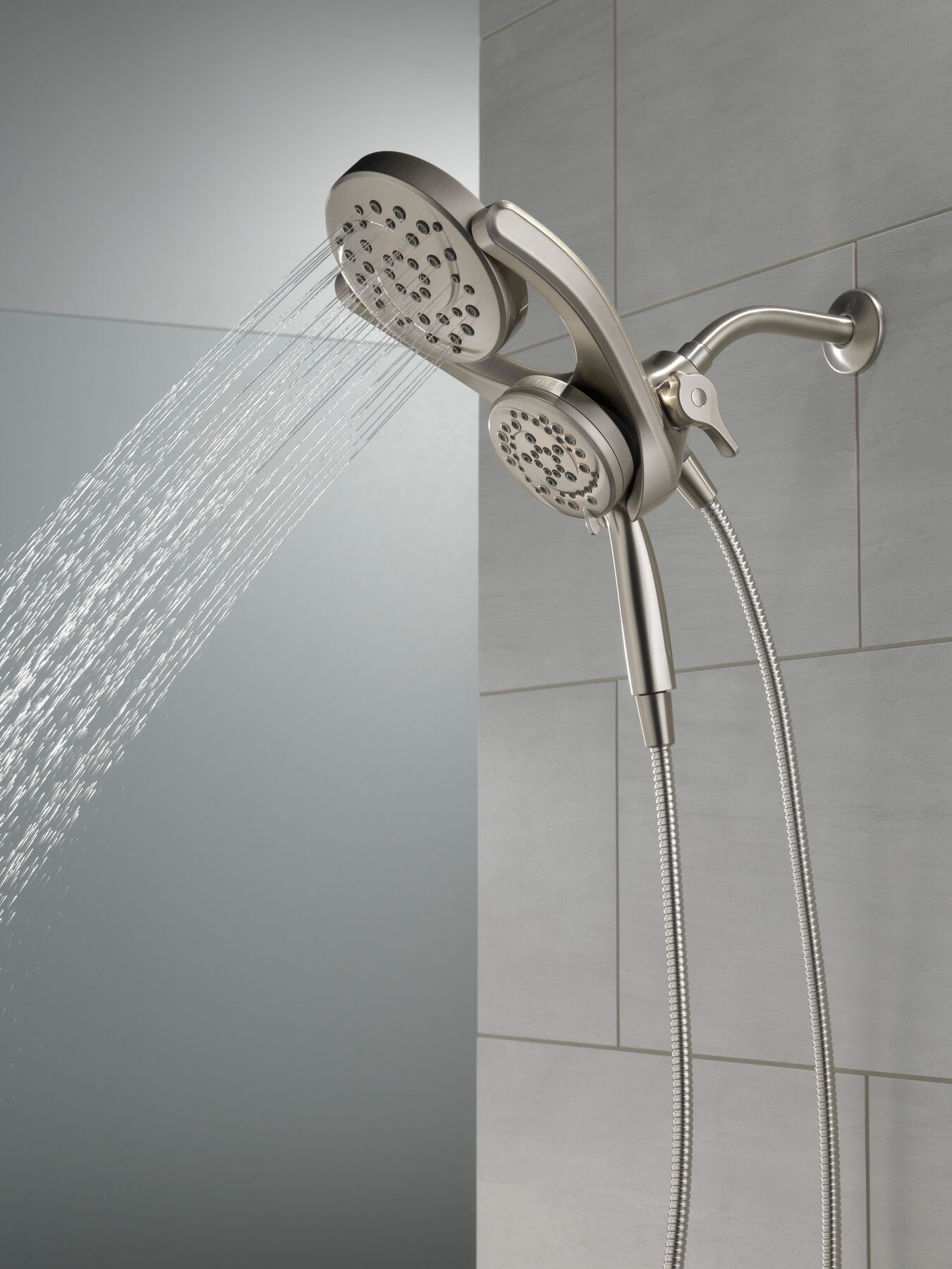 HydroRain&reg; 4-Setting Two-in-One Shower Head