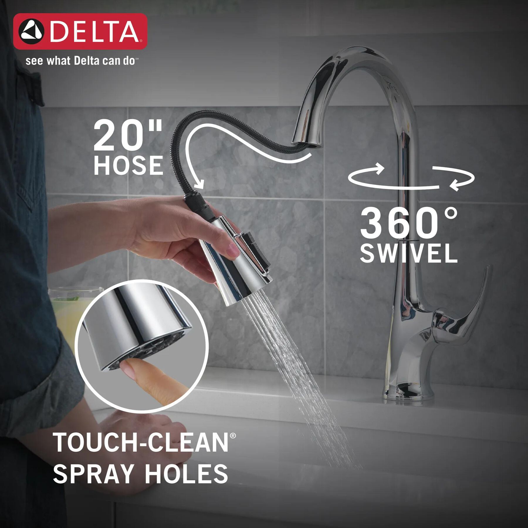 Single Handle Pull-Down Kitchen Faucet with Soap Dispenser and ShieldSpray Technology