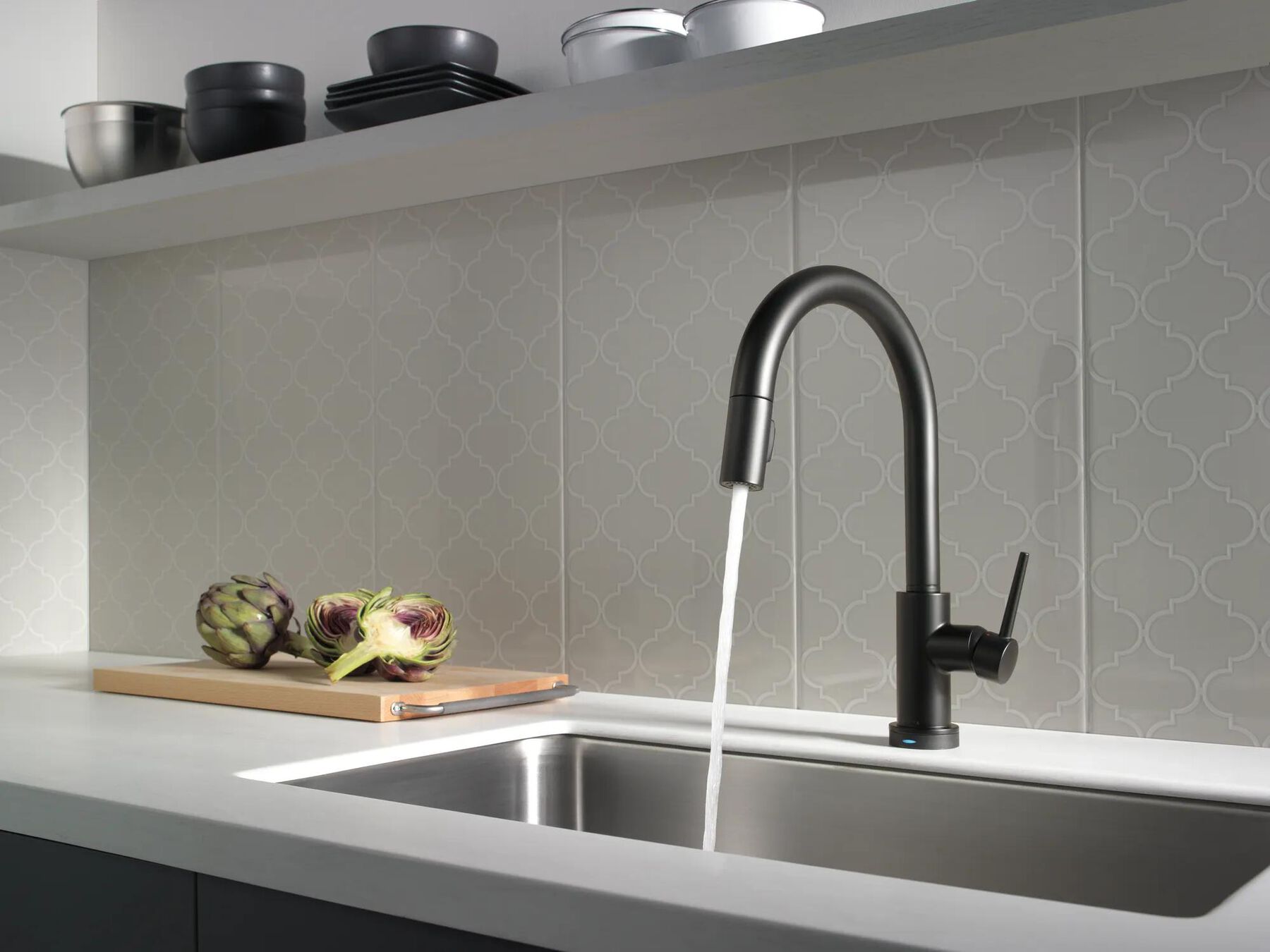 VoiceIQ&reg; Single-Handle Pull-Down Kitchen Faucet with Touch<sub>2</sub>O&reg; Technology Technology (Recertified)