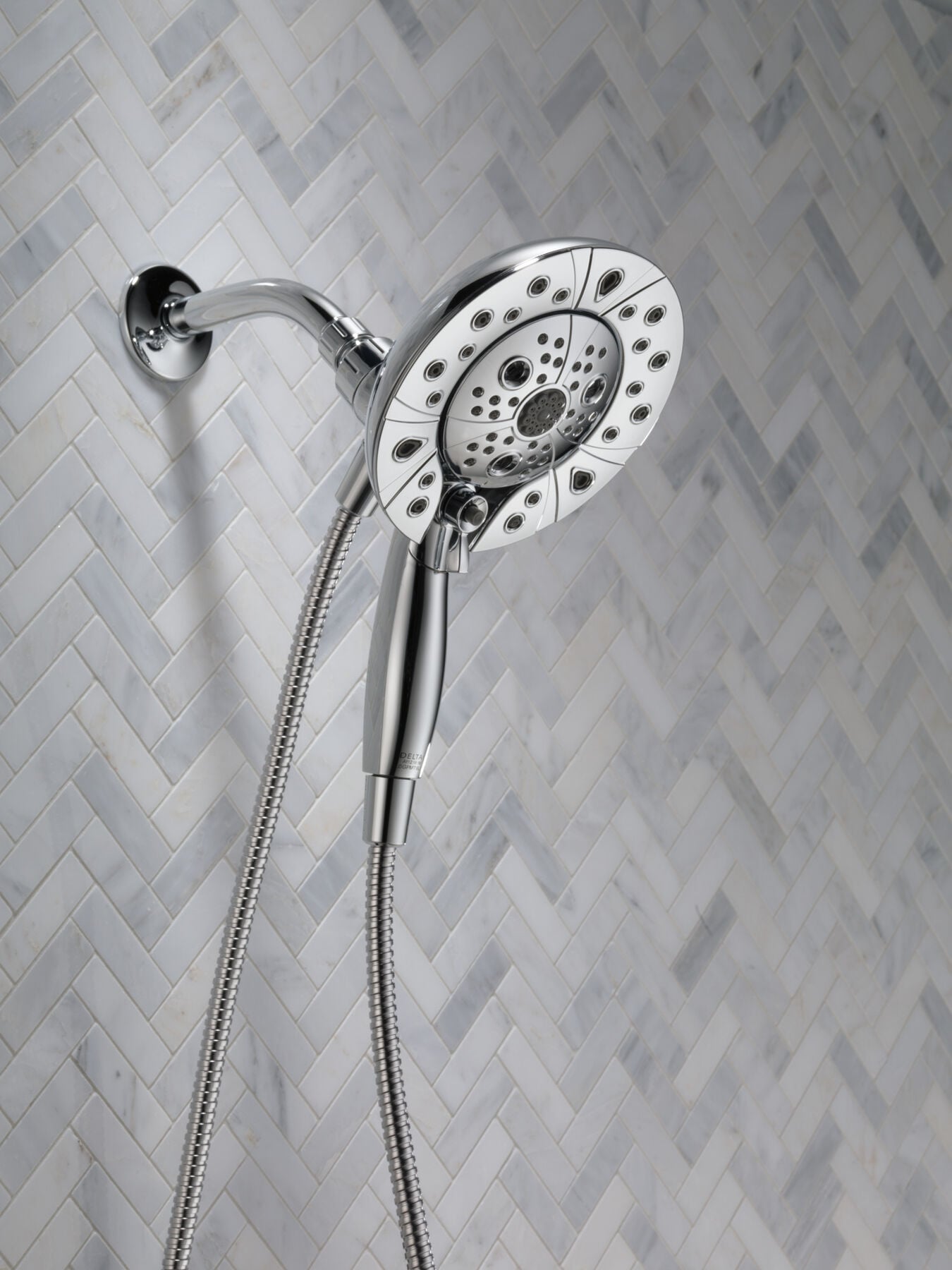 H<sub>2</sub>Okinetic&reg; In2ition&reg; 5-Setting Two-in-One Shower